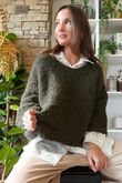 Hygge Boucle Slouch Knit Khaki